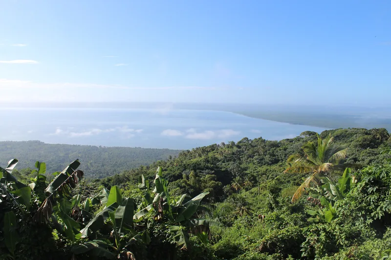 The wide protected shallows of the Samaná coast stay calm and pale for long stretches