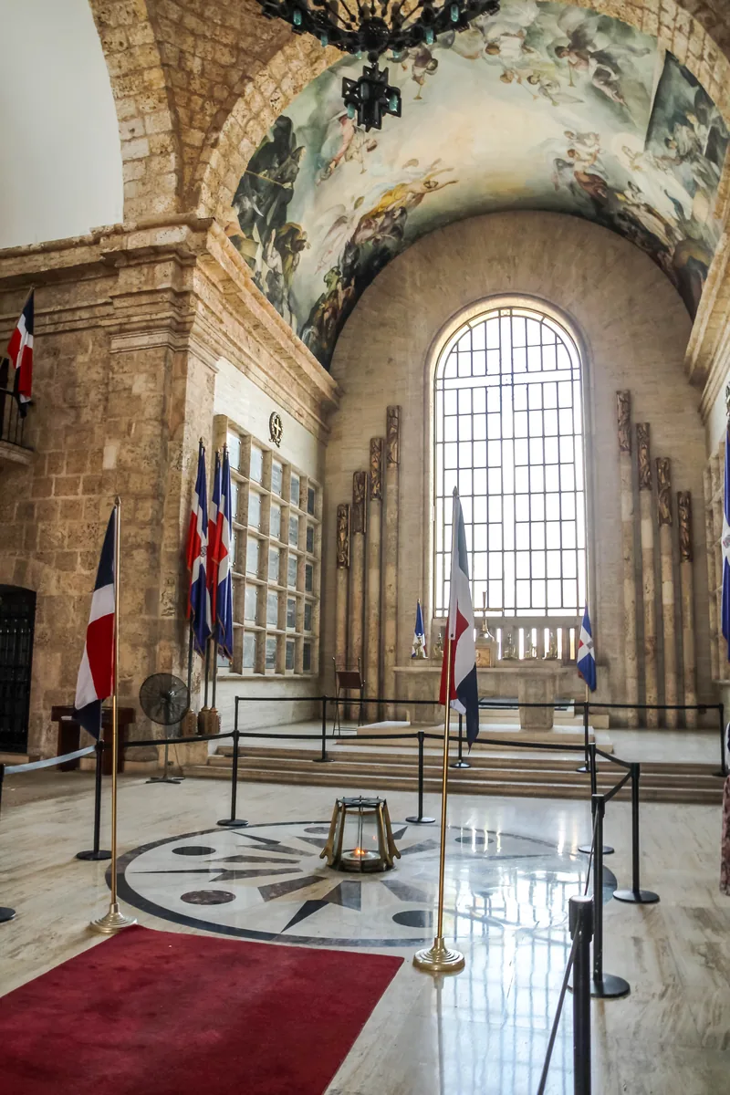 The interior of the National Pantheon, a former Jesuit church now honoring the country's heroes